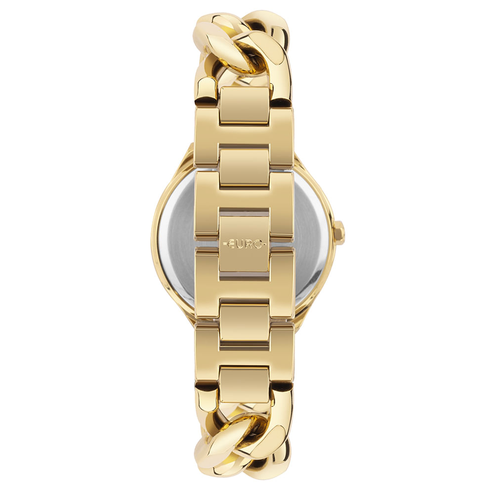 Relógio Euro Feminino Chains Dourado
