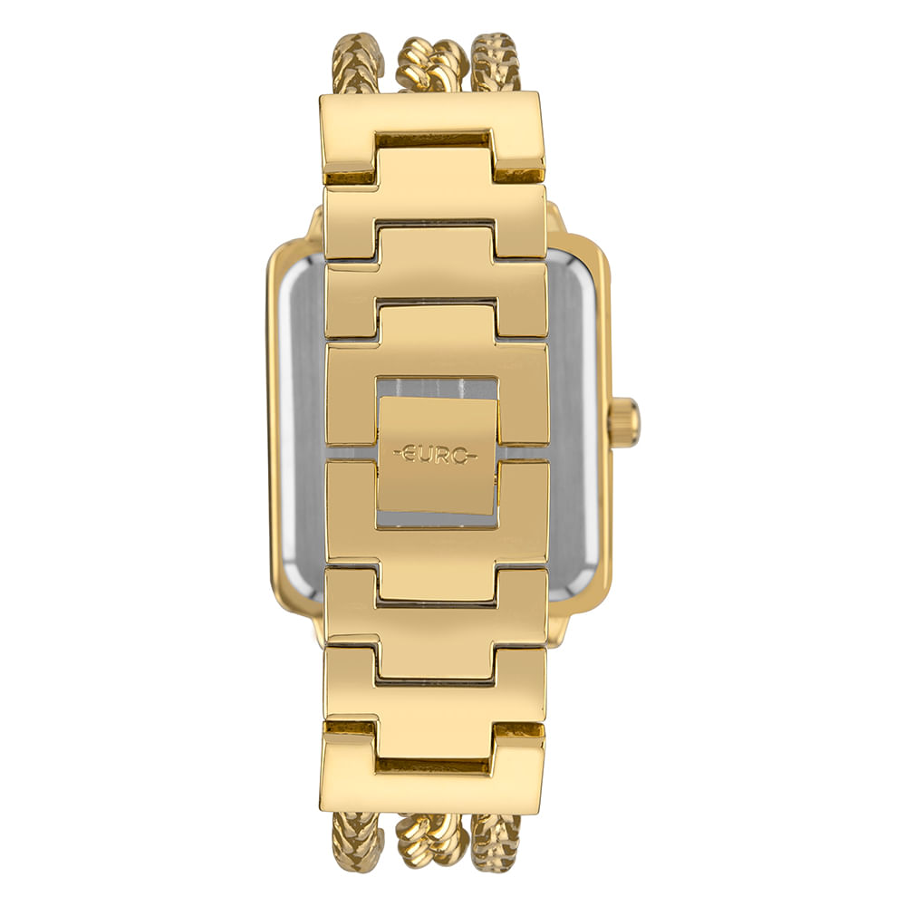 Relógio Euro Feminino Chains Dourado
