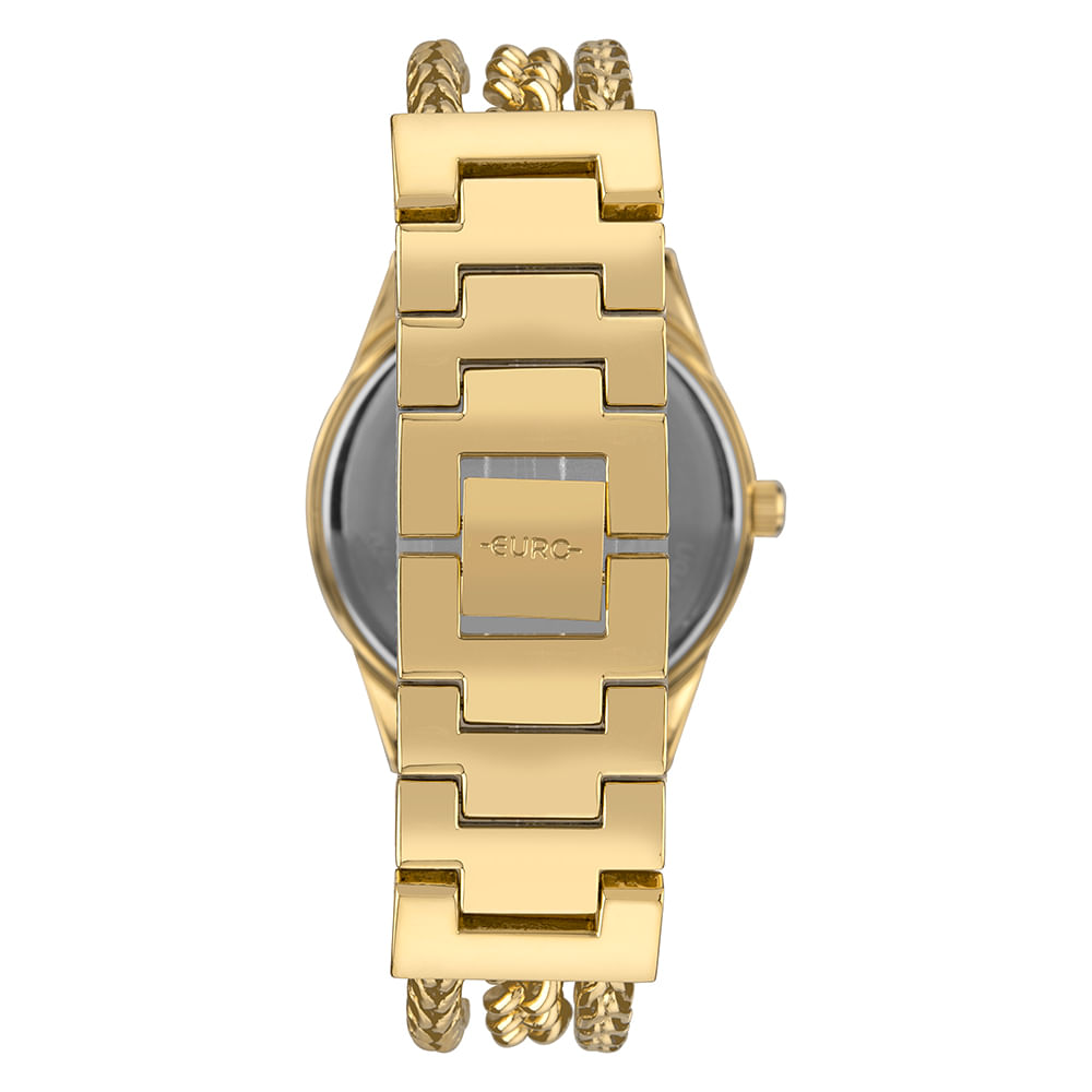 Relógio Euro Feminino Chains Dourado