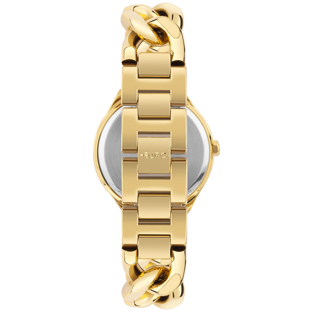 Relógio Euro Feminino Chains Dourado