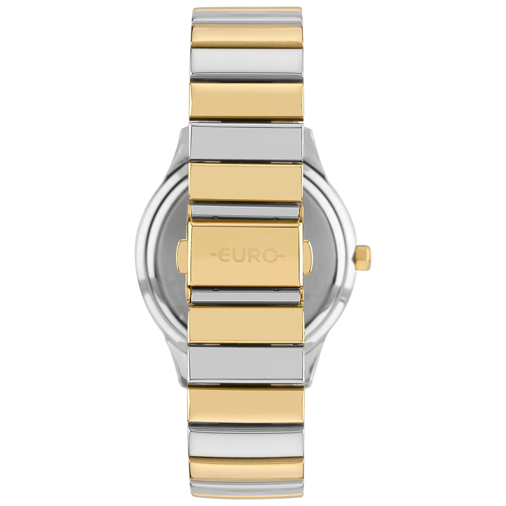 Relógio Euro Feminino Glitz Bicolor