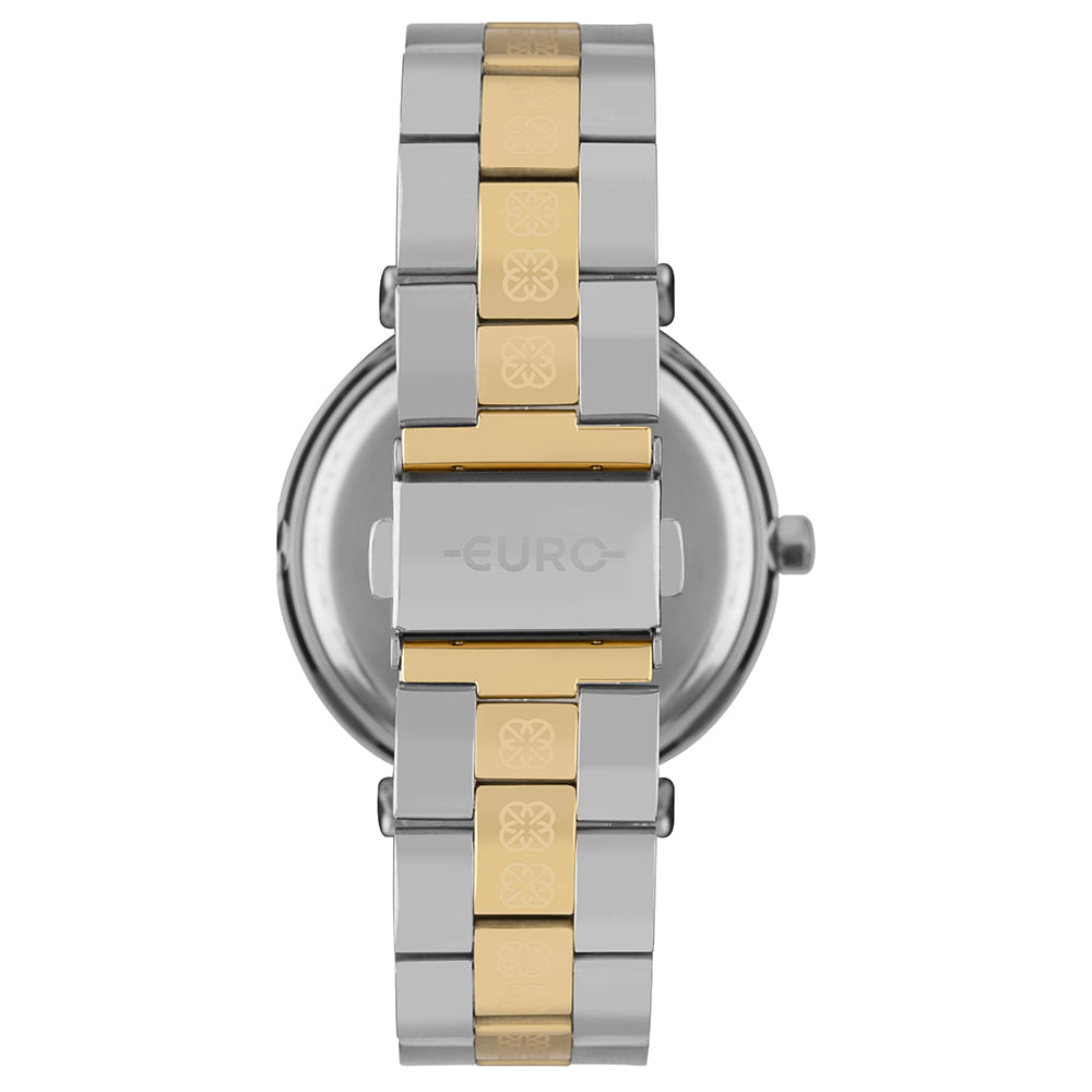 Relógio Euro Feminino Glitz Bicolor