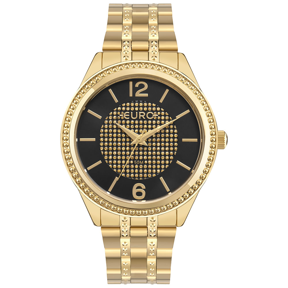 Relógio Euro Feminino Glitz Dourado