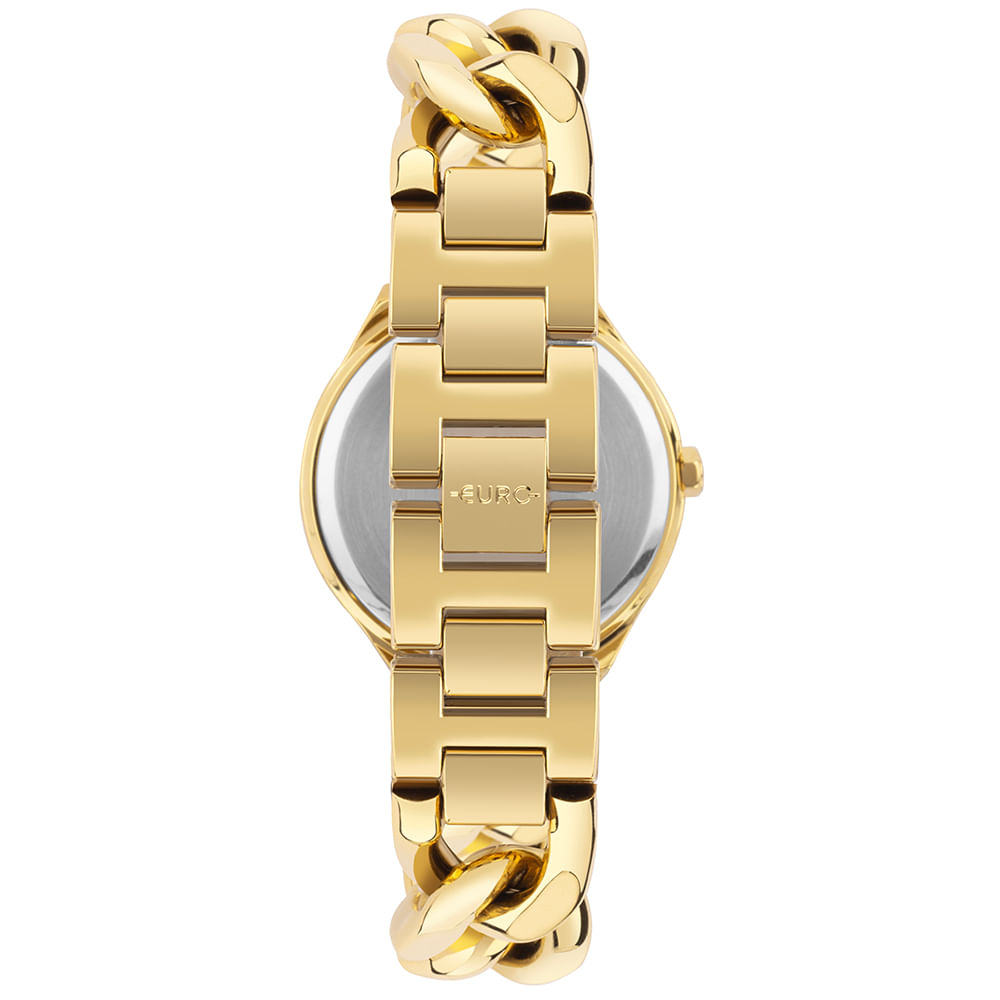 Relógio Euro Feminino Chains Dourado