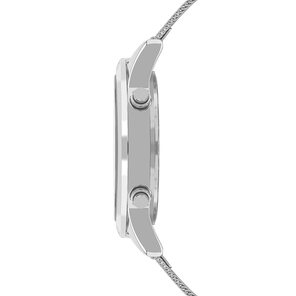 Relógio Euro Feminino Fashion Fit Reflexos Prata