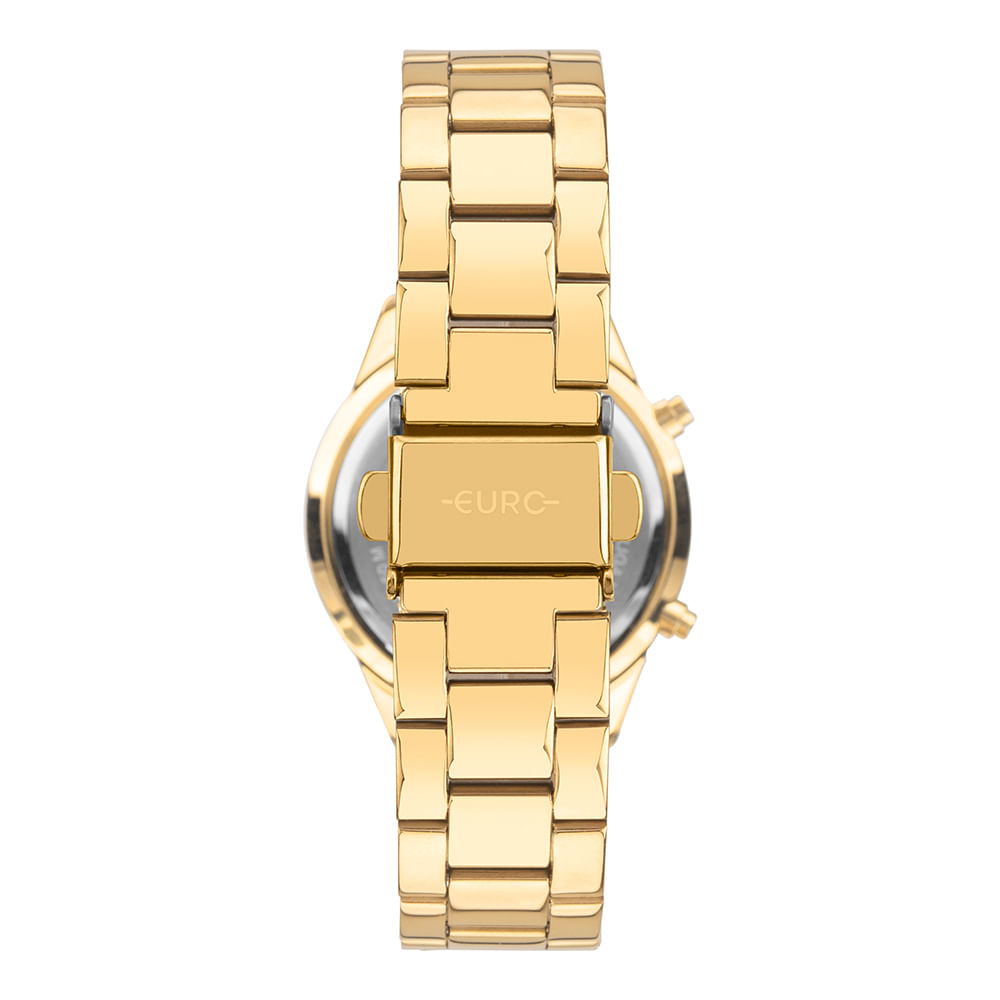 Relógio Euro Feminino Fashion Fit Reflexos Dourado