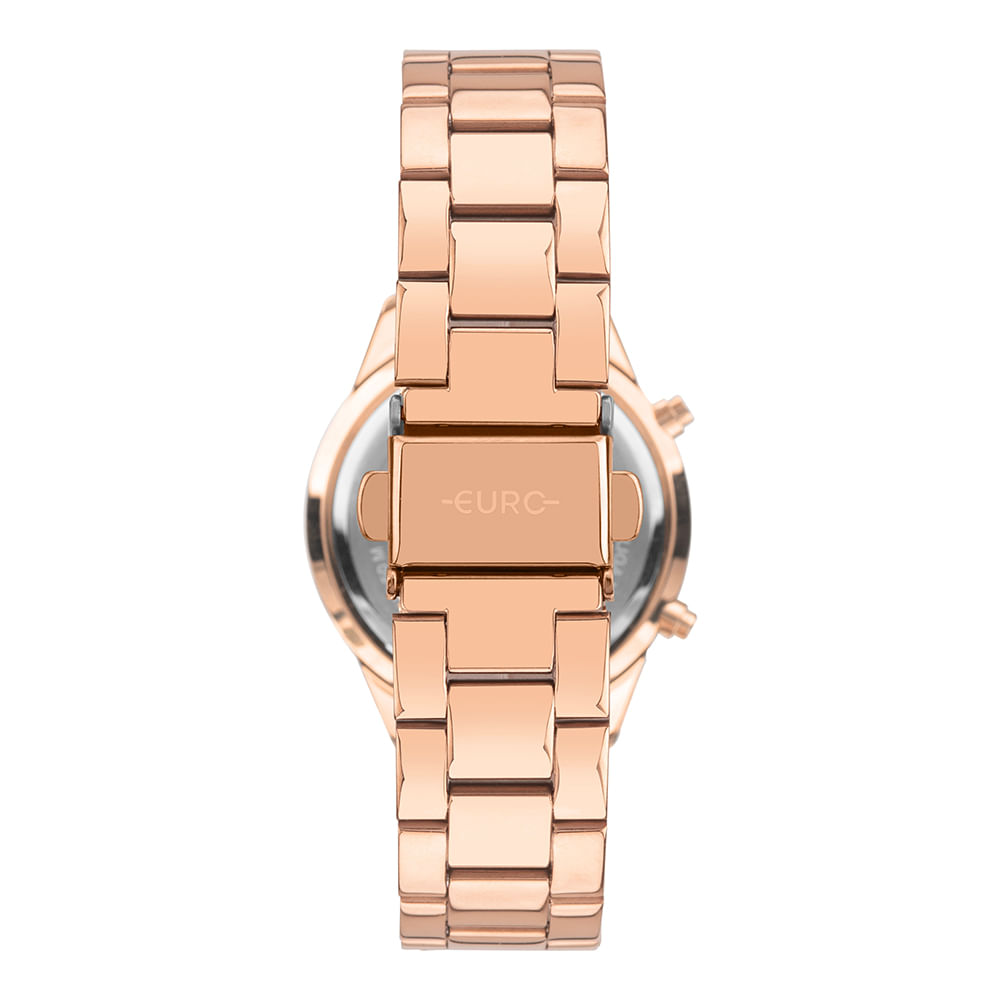 Relógio Euro Feminino Fashion Reflexos Rosé