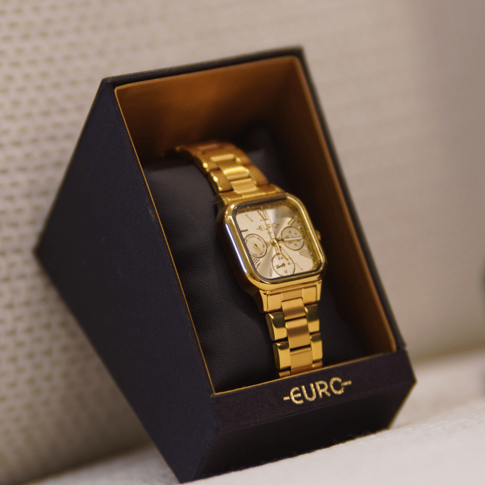Relógio Euro Feminino Multiglow Dourado