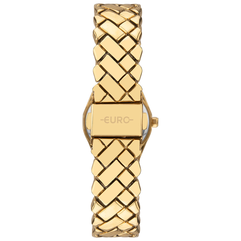 Relógio Euro Feminino Mini Lux Dourado