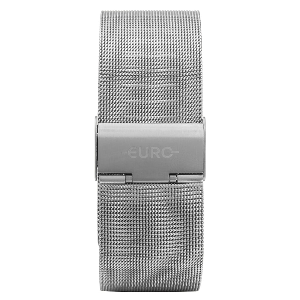 Relógio Euro Feminino Fashion Fit Glam Prata