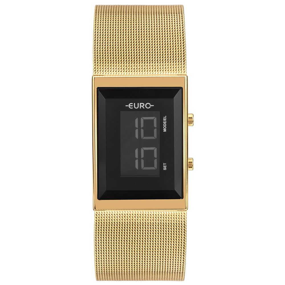 Relógio Euro Feminino Fashion Fit Glam Dourado