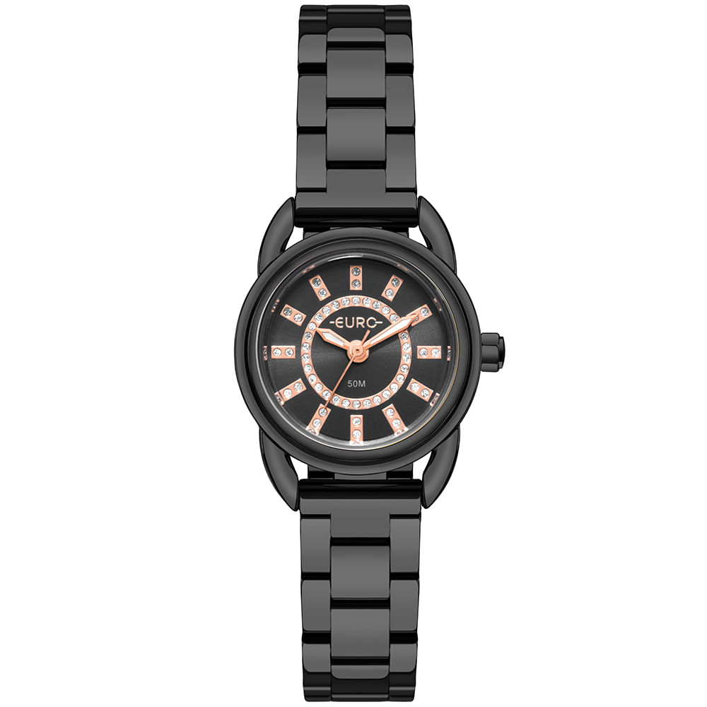 Relógio Euro Feminino Mini Preto