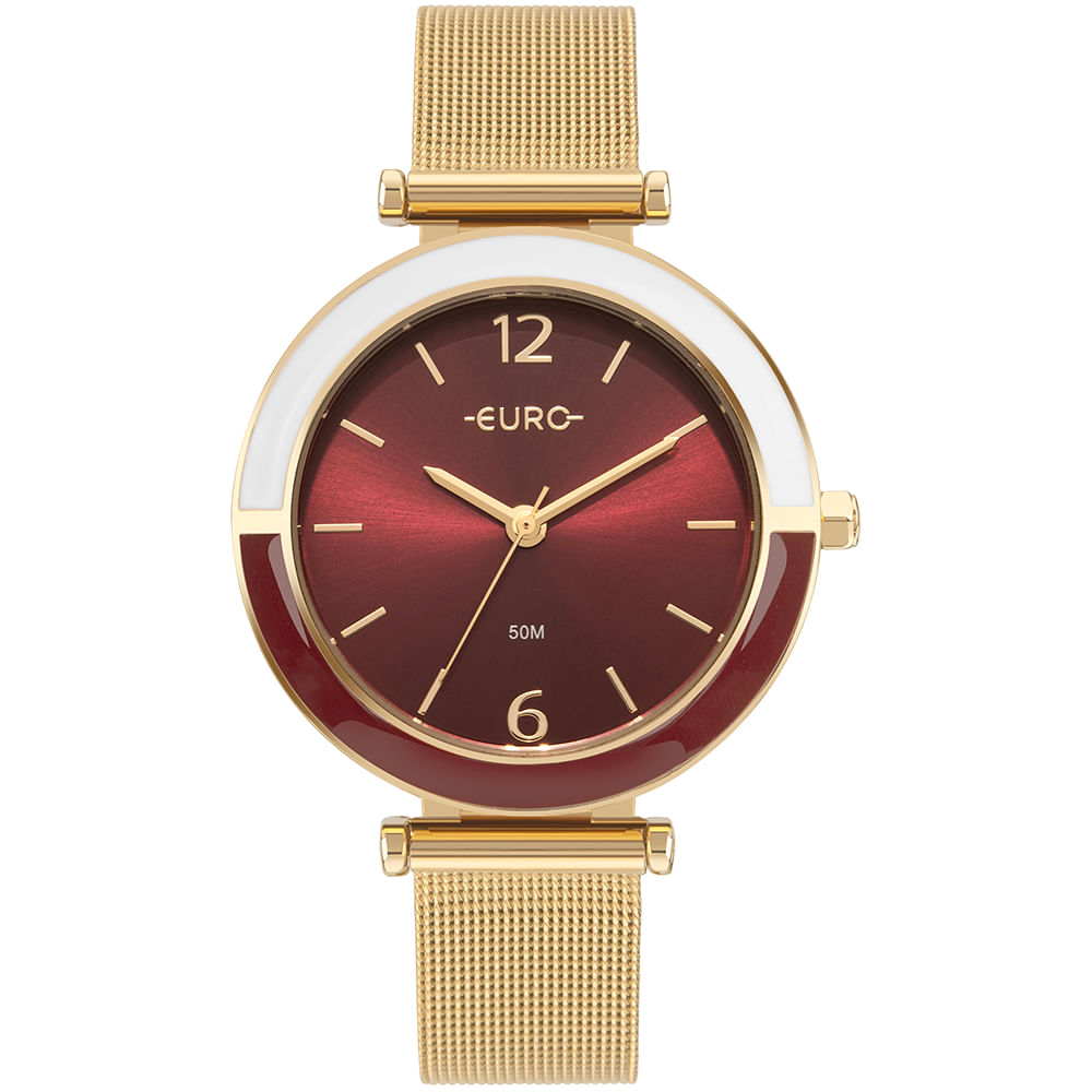 Relógio Euro Feminino Glitz Dourado