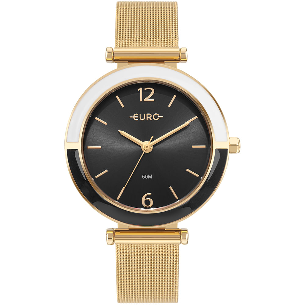 Relógio Euro Feminino Glitz Dourado