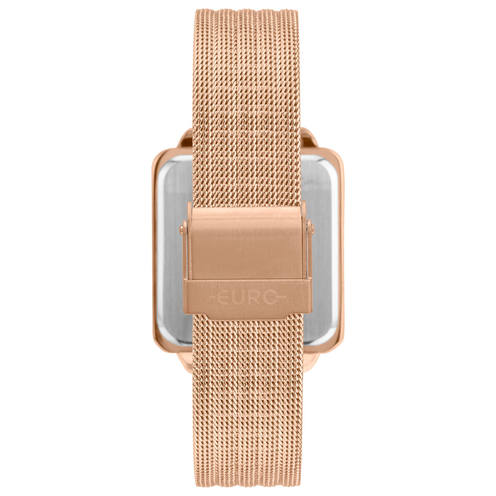Relógio Euro Feminino Fashion Fit Led Rosé