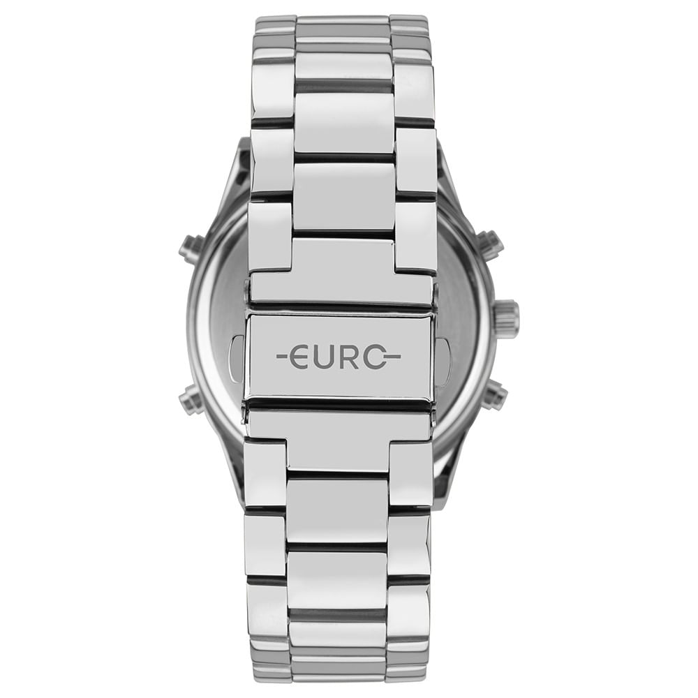 Relógio Euro Feminino Fashion Fit Sporty Prata