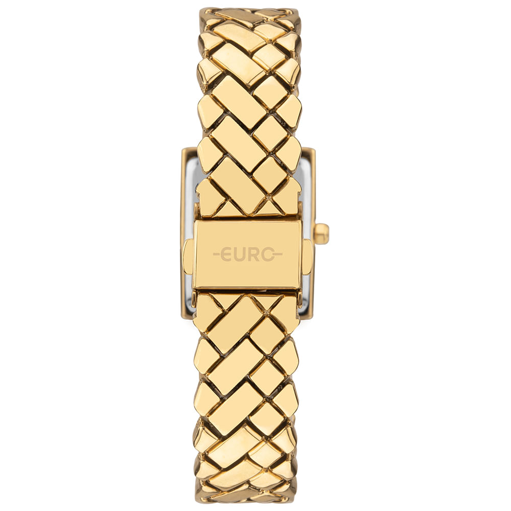 Relógio Euro Feminino Mini Lux Dourado