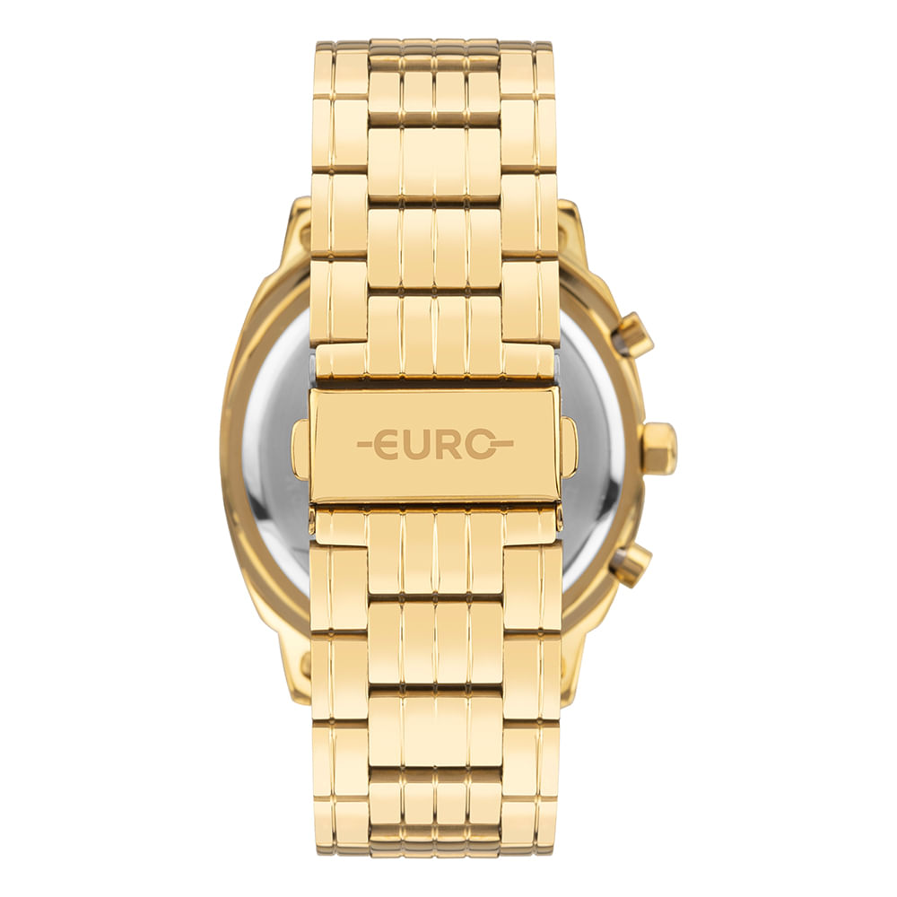 Relógio Euro Feminino Big Case Dourado