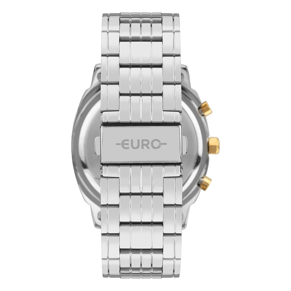 Relógio Euro Feminino Big Case Prata