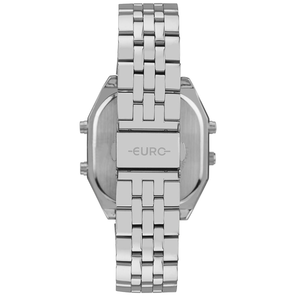 Relógio Euro Feminino Fashion Fit Sporty Prata