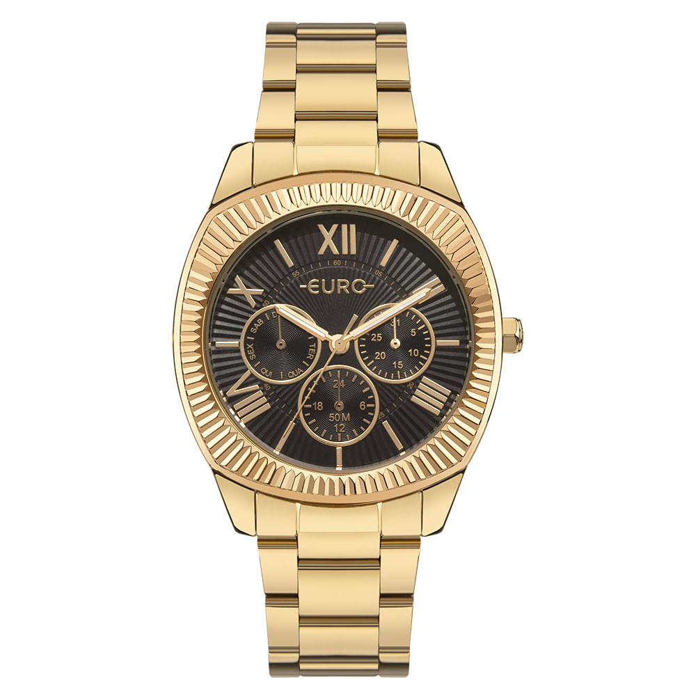 Relógio Euro Feminino Multiglow Dourado