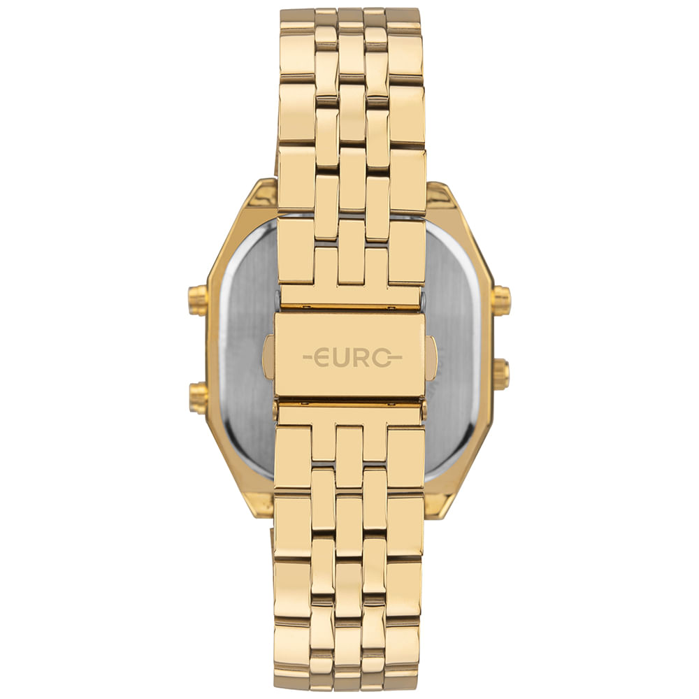 Relógio Euro Feminino Fashion Fit Sporty Dourado