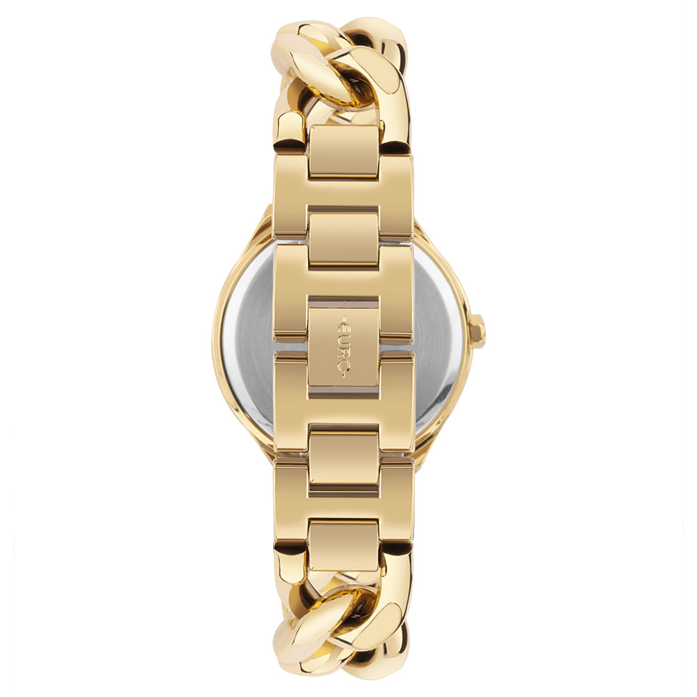 Relógio Euro Feminino Chains Dourado