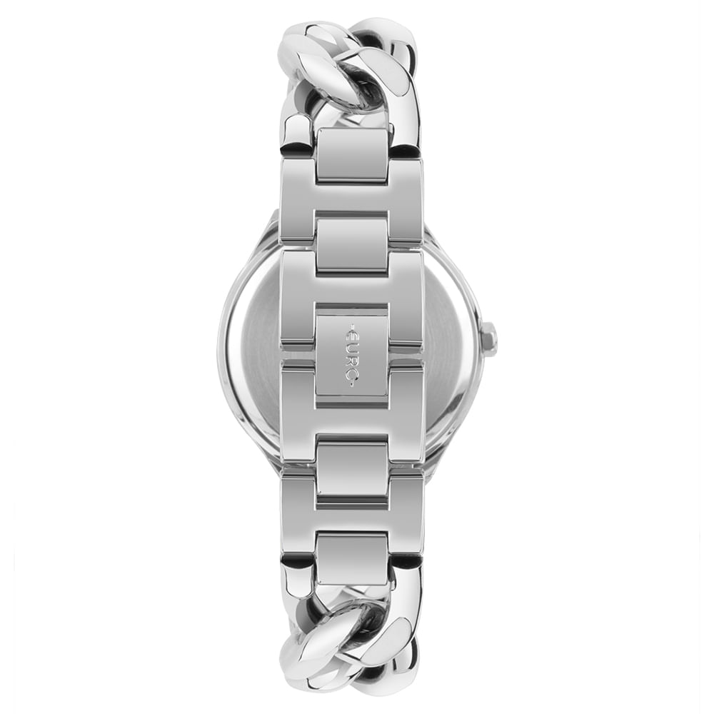 Relógio Euro Feminino Chains Prata
