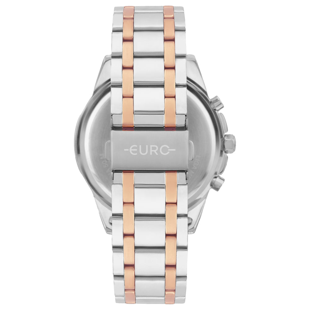 Relógio Euro Feminino Big Case Bicolor