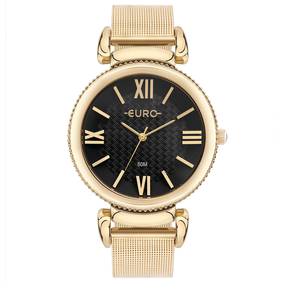 Relógio Euro Feminino Glitz Dourado
