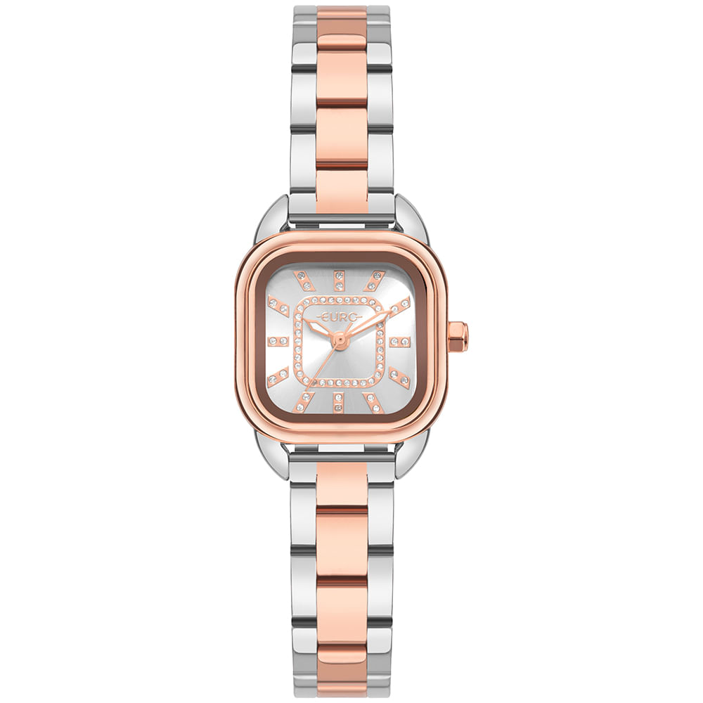 Relógio Euro Feminino Mini Bicolor