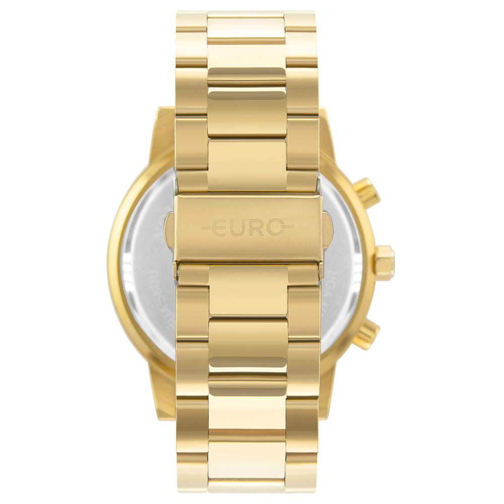 Relógio Euro Feminino Fashion Fit Sporty Dourado