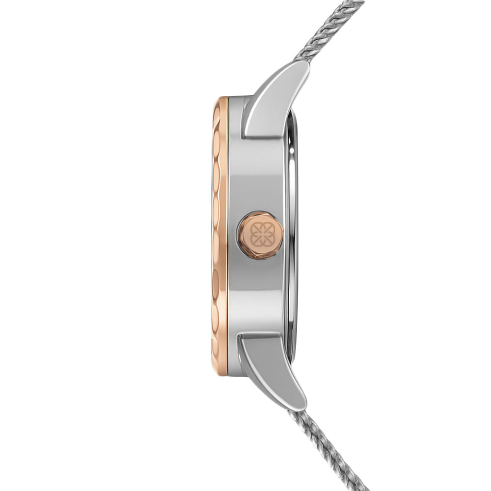 Relógio Euro Feminino Glitz Bicolor