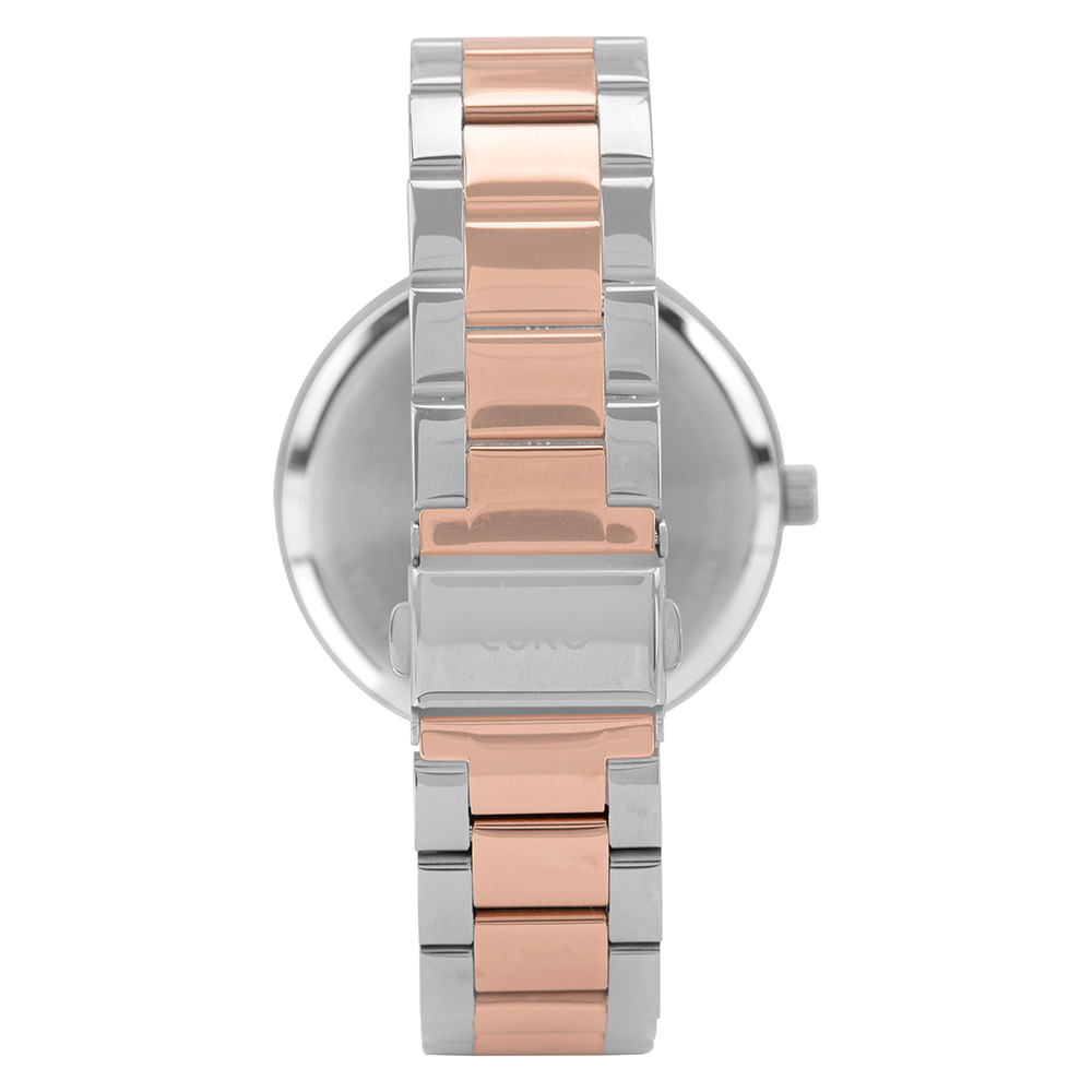 Relógio Euro Feminino Glitz Bicolor