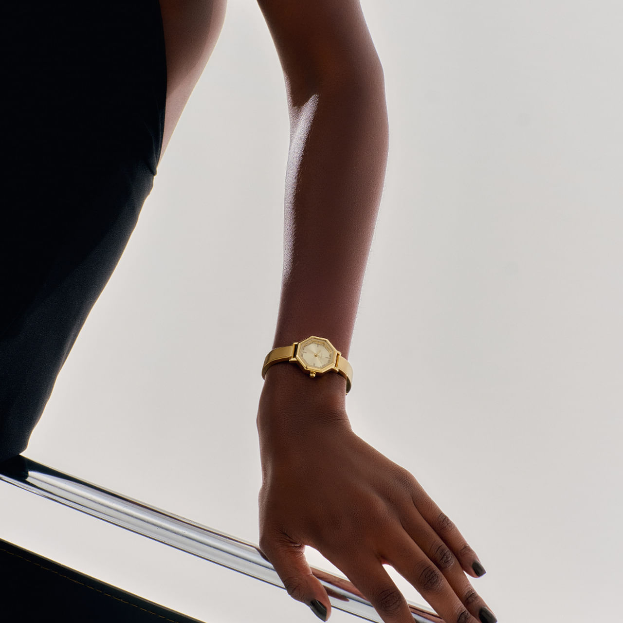 Relógio Euro Feminino Unique Bangle Dourado