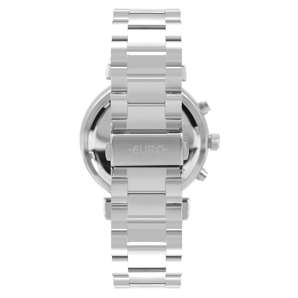 Relógio Euro Feminino Big Case Prata