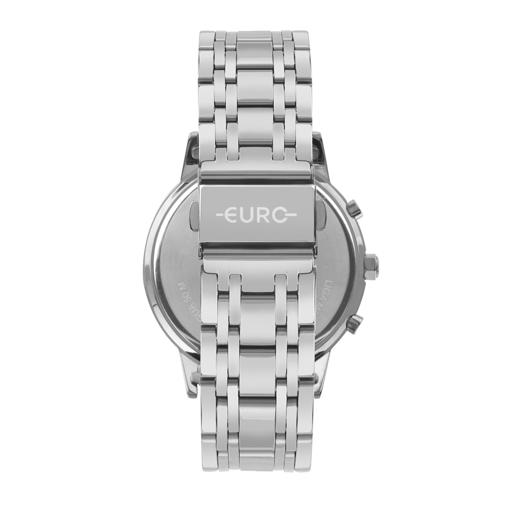 Relógio Euro Feminino Big Case Prata