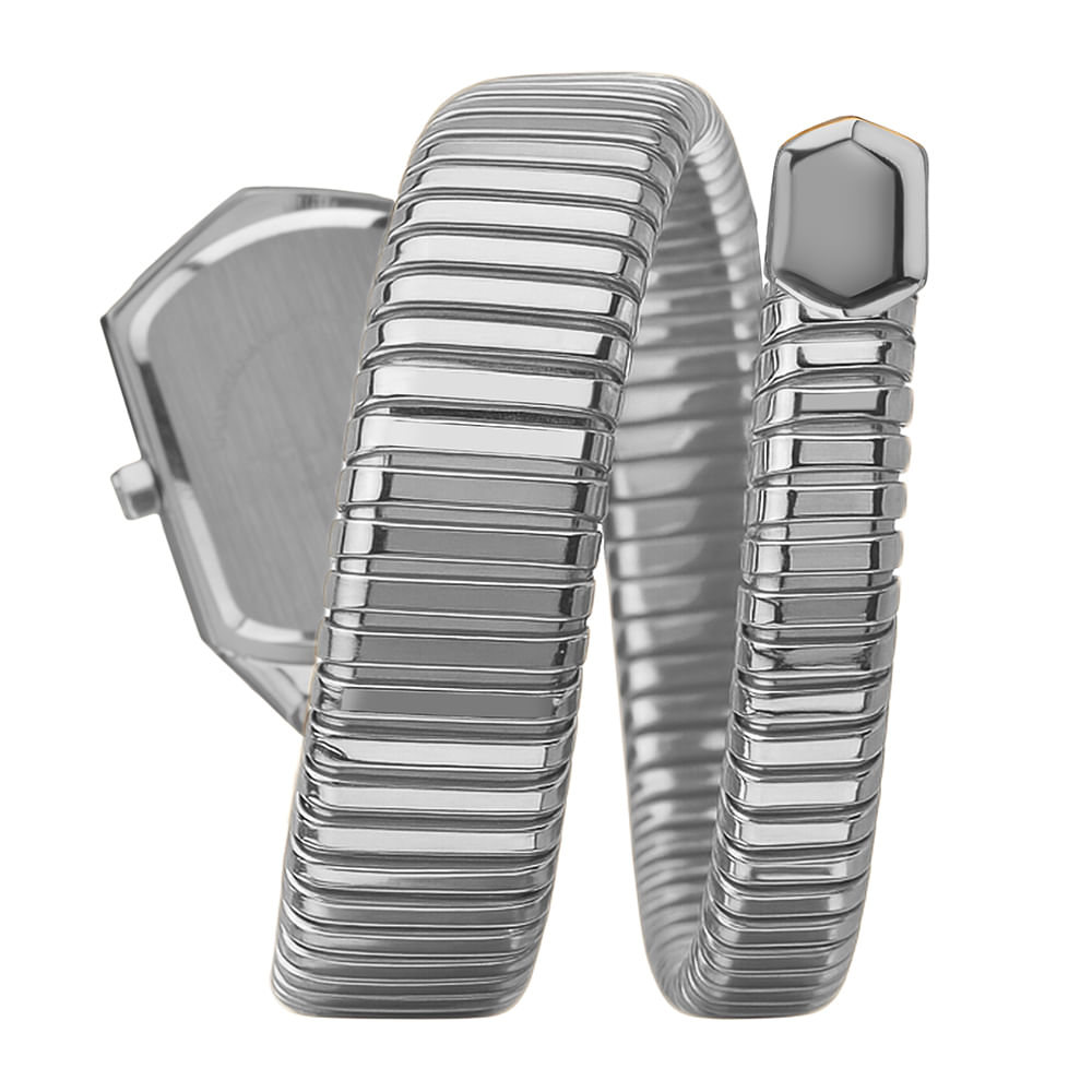 Relógio Euro Feminino Serpentes Prata