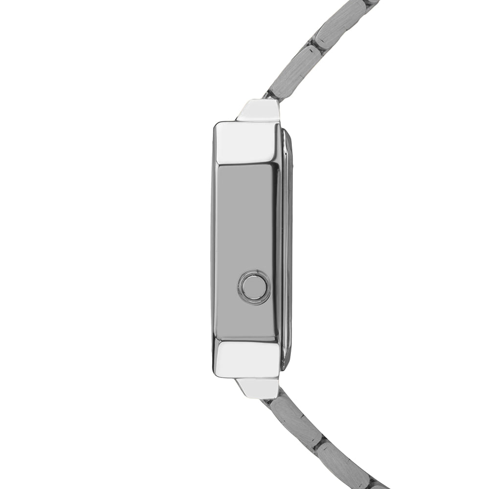 Relógio Euro Feminino Fashion Fit Glam Prata