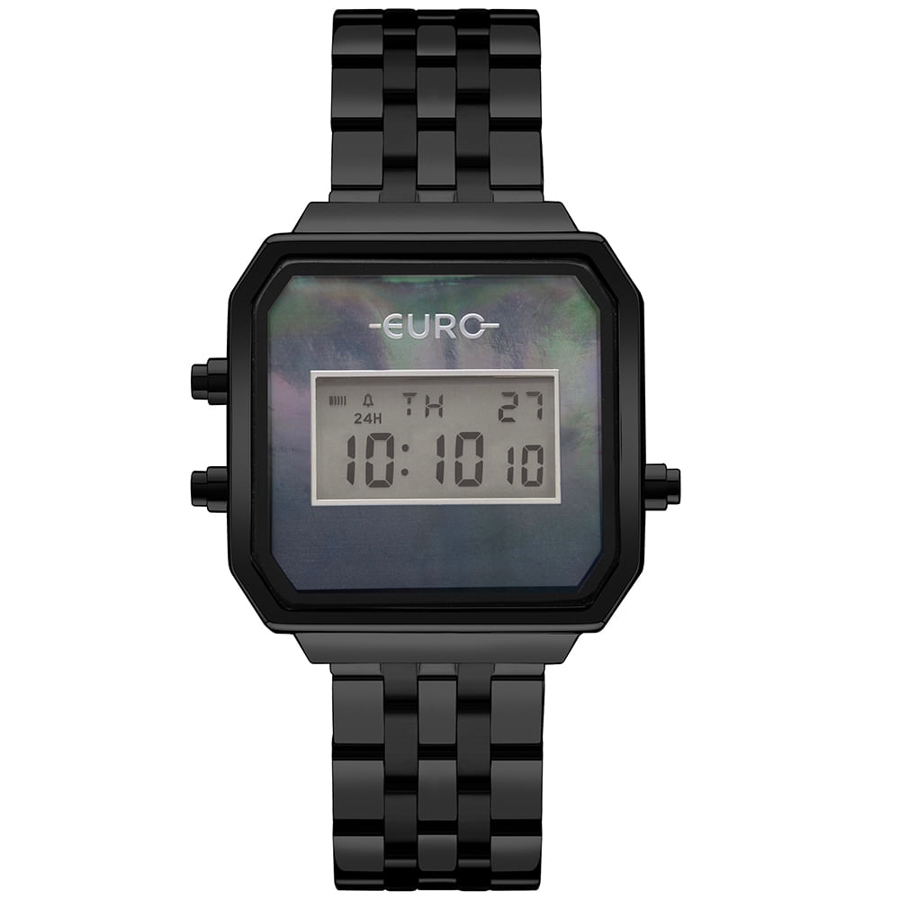 Relógio Euro Feminino Fashion Fit Glam Preto