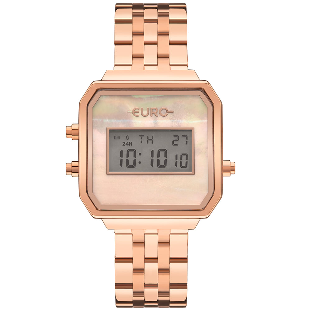 Relógio Euro Feminino Fashion Fit Glam Rosé