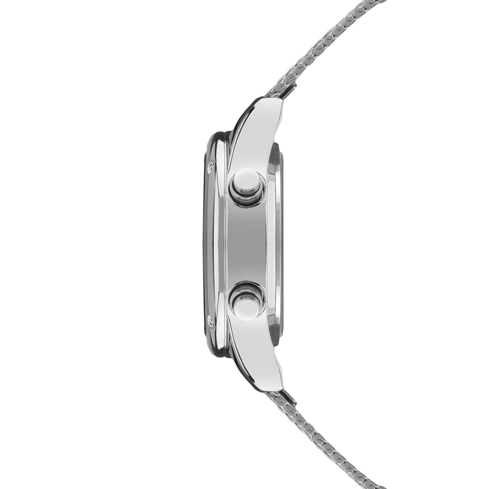 Relógio Euro Feminino Fashion Fit Reflexos Prata