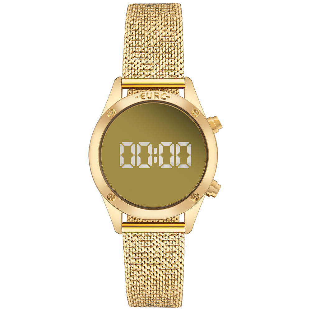 Relógio Euro Feminino Fashion Fit Reflexos Dourado