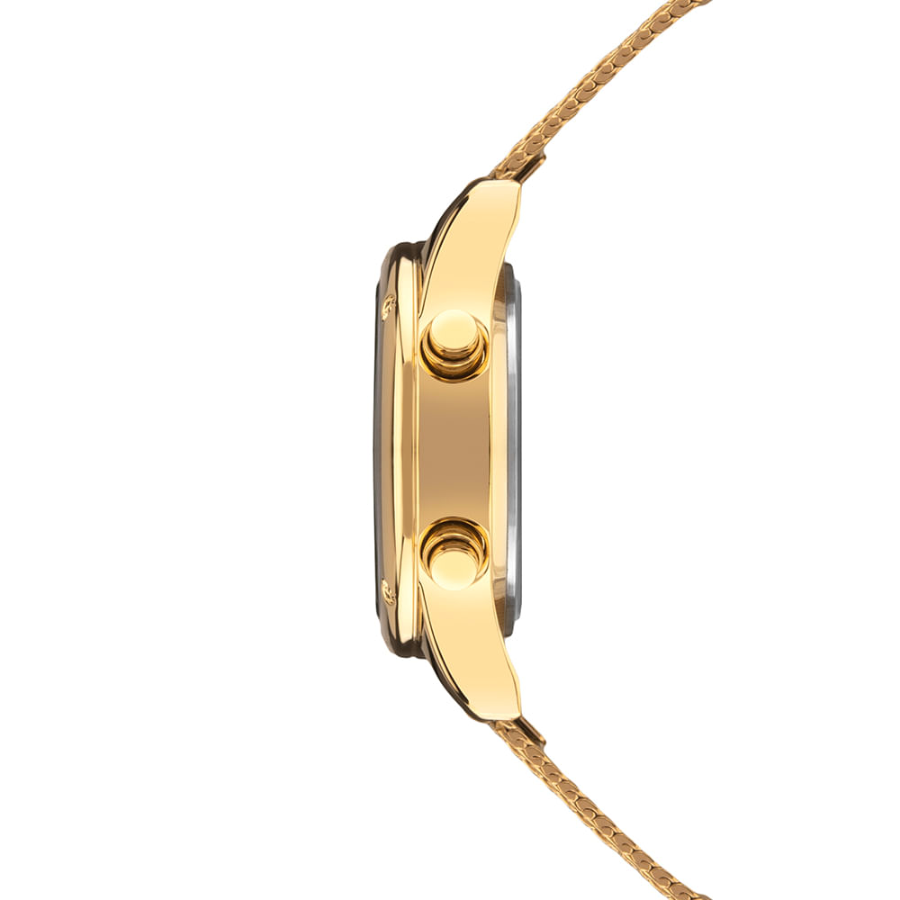 Relógio Euro Feminino Fashion Fit Reflexos Dourado