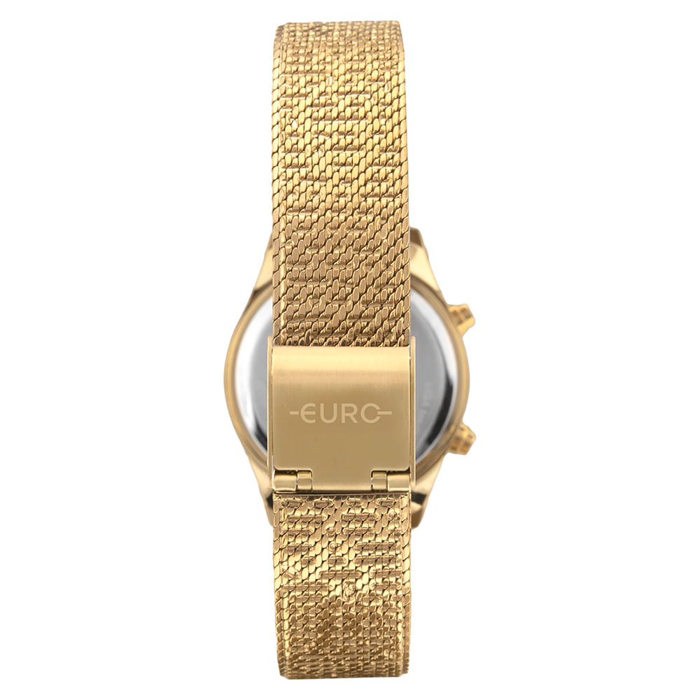 Relógio Euro Feminino Fashion Fit Reflexos Dourado