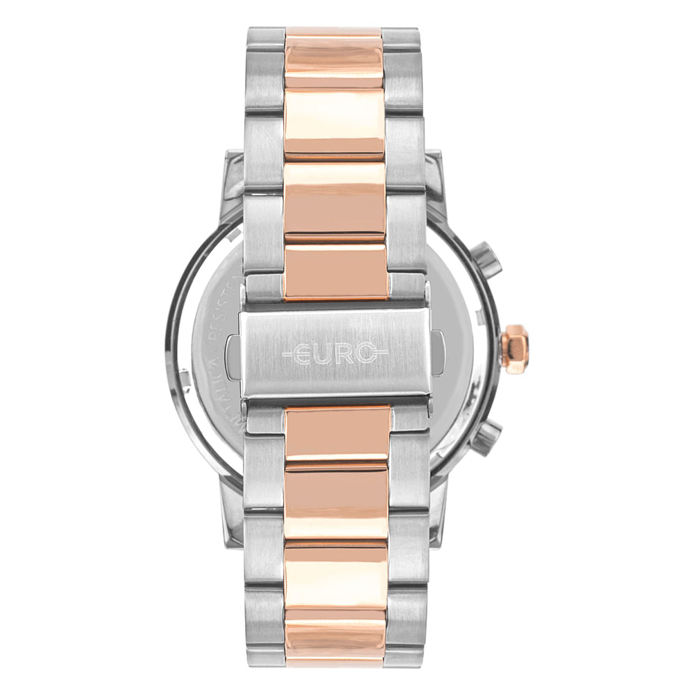 Relógio Euro Feminino Big Case Bicolor