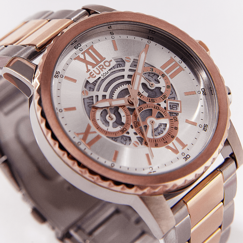 Relógio Euro Feminino Big Case Bicolor