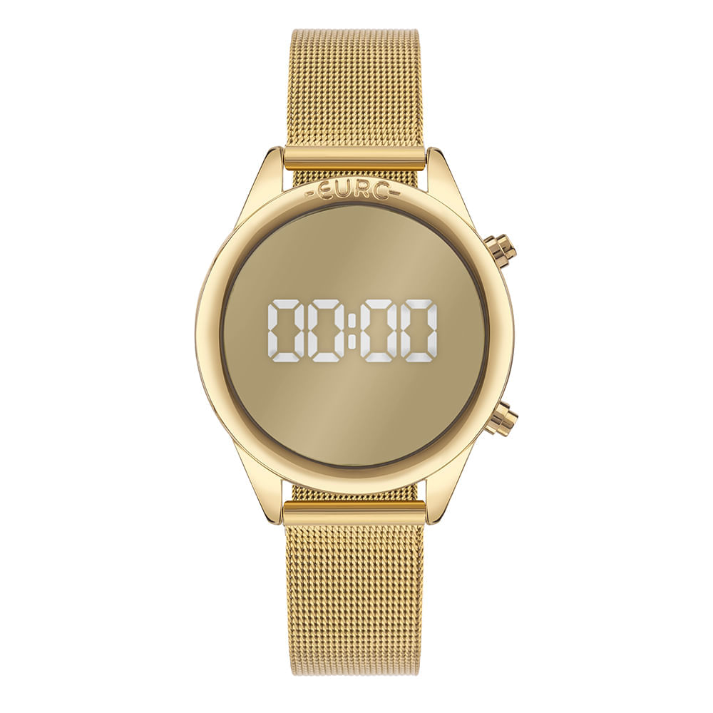 Relógio Euro Feminino Fashion Fit Reflexos Dourado