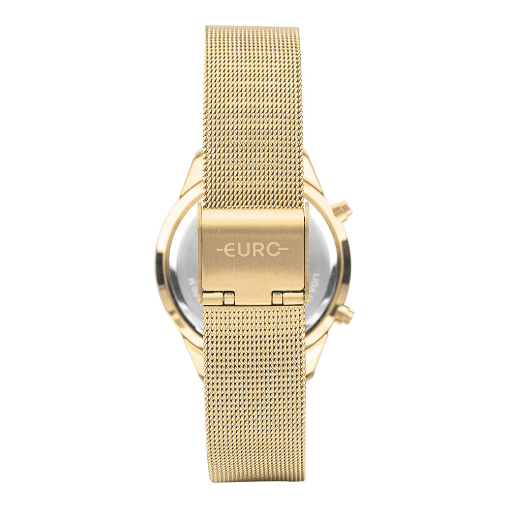 Relógio Euro Feminino Fashion Fit Reflexos Dourado