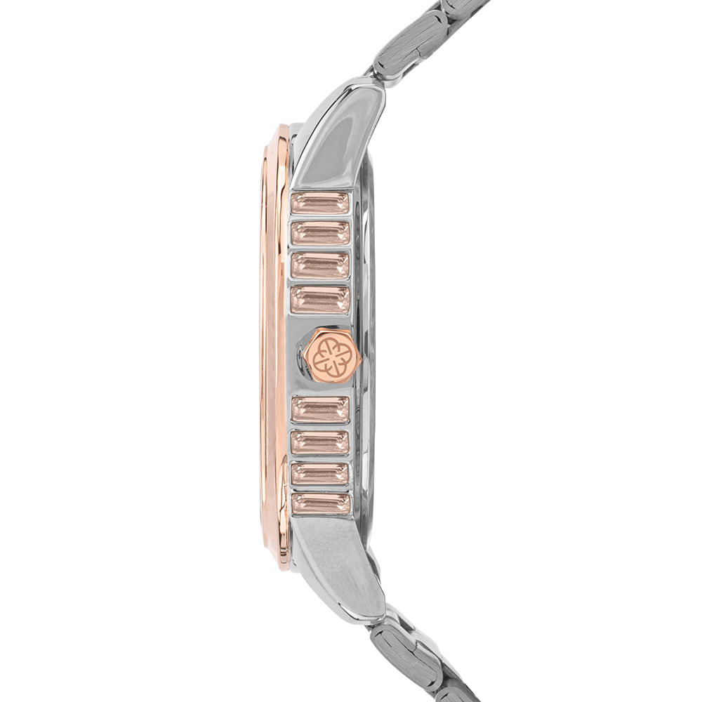 Relógio Euro Feminino Stones Bicolor